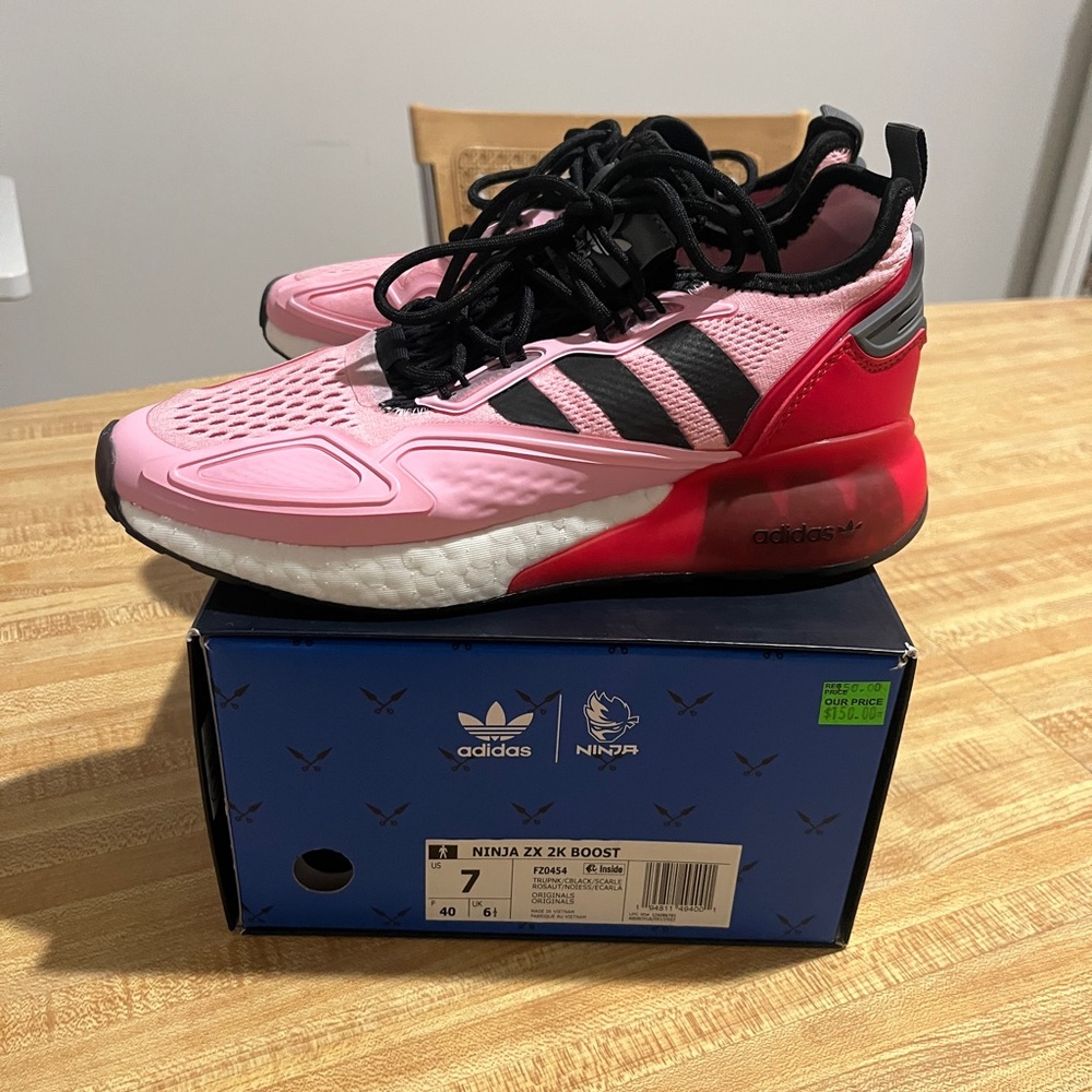 Adidas Ninja ZX 2K Boost men’s size 7 pink and red